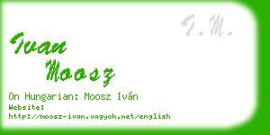 ivan moosz business card
