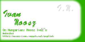 ivan moosz business card